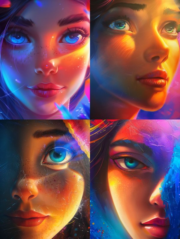 Neon Ethereal Portrait Study
