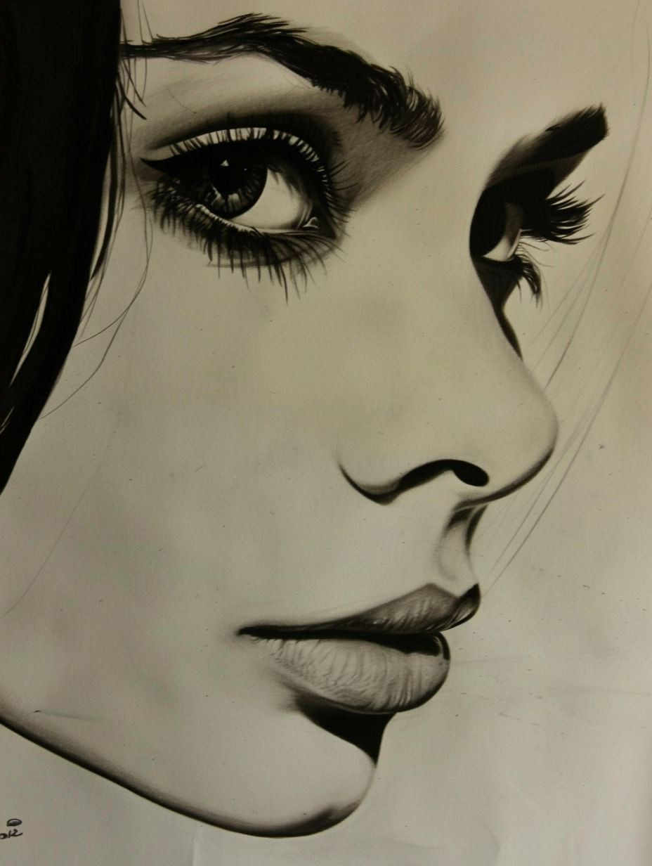 Minimalist Ink Portrait Study