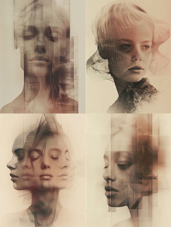Ethereal Fragmented Portrait Study