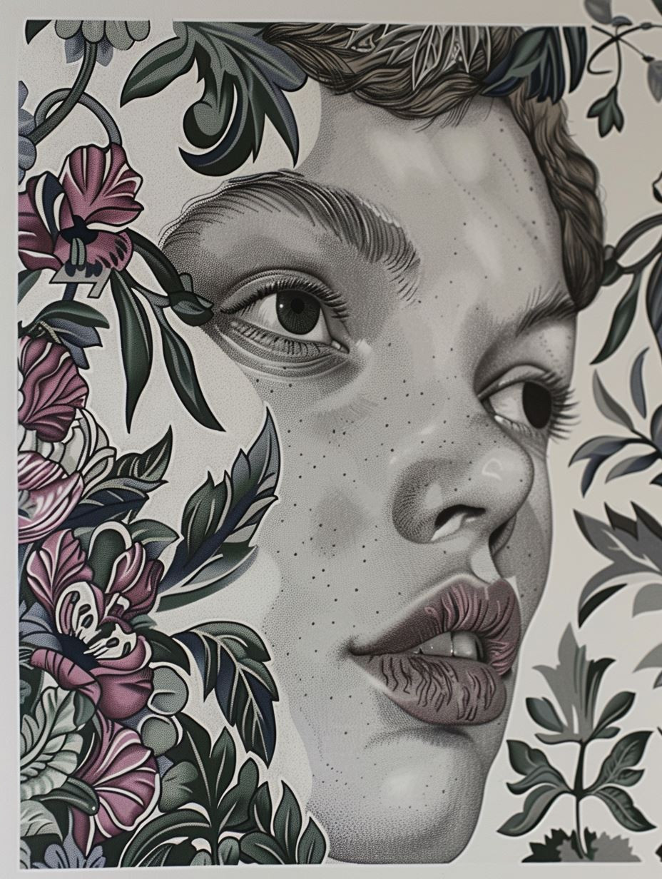 Botanical Surrealism Portrait Study