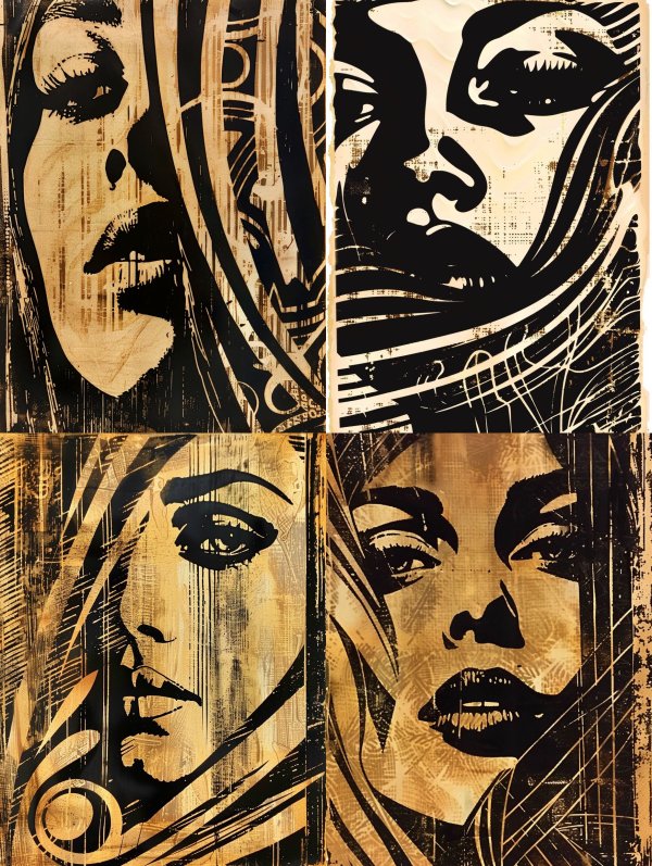 Golden Noir Portrait
