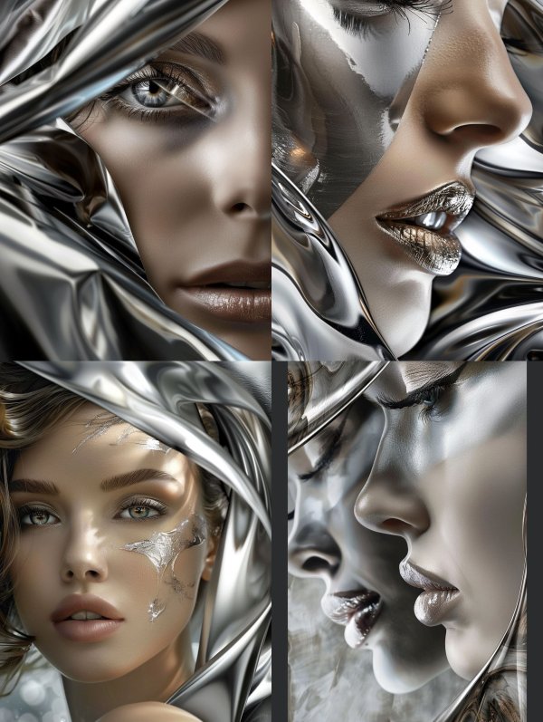 Chrome Veil Elegance