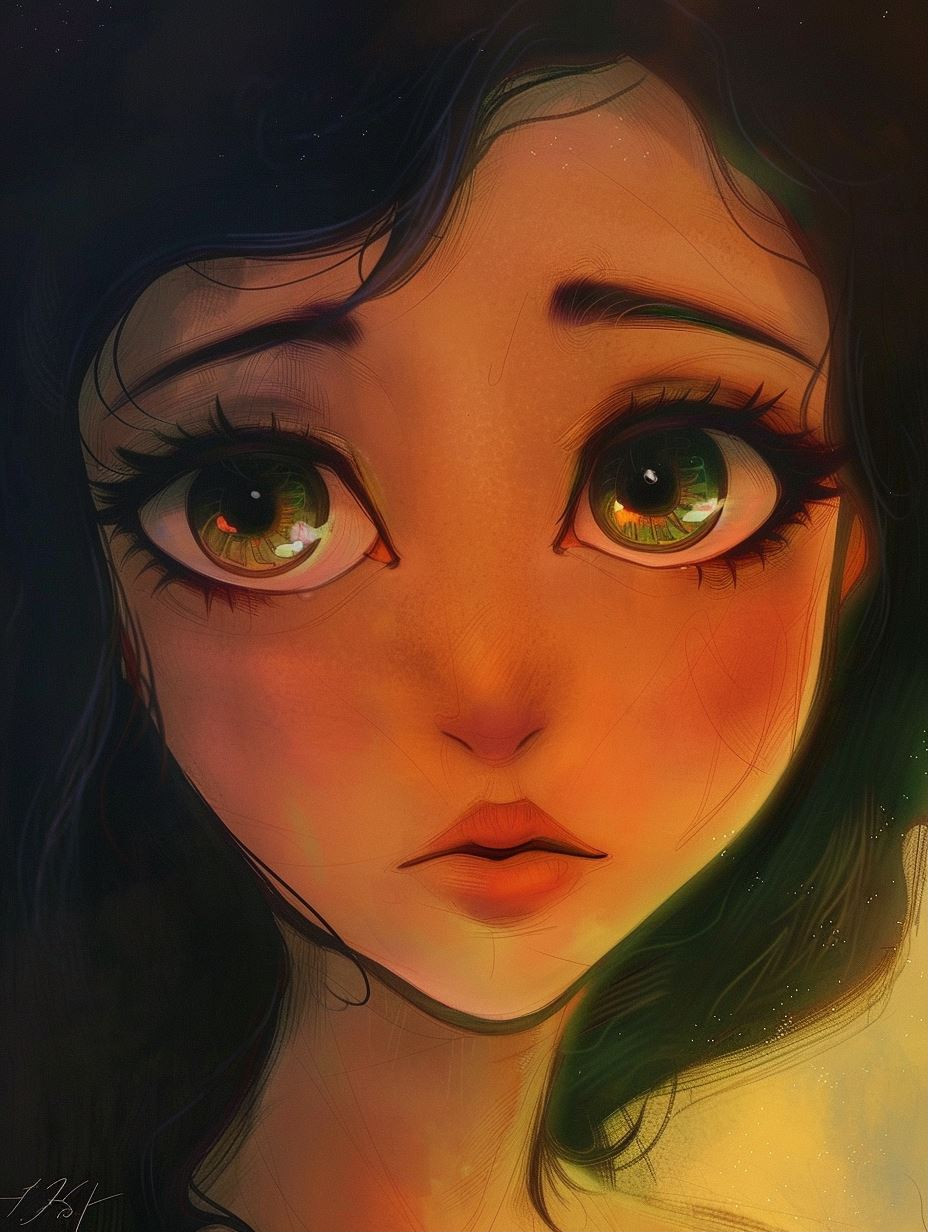 Ethereal Gaze in Golden Light