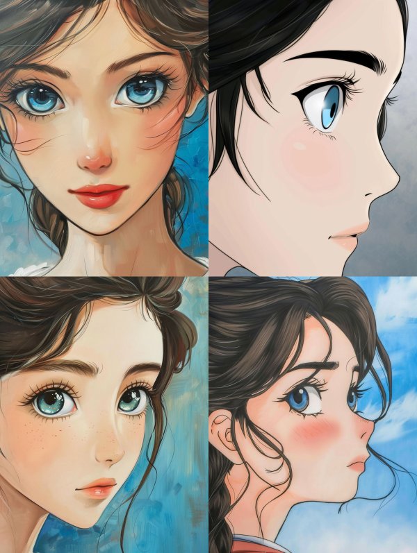 Ethereal Gaze of Azure Dreams
