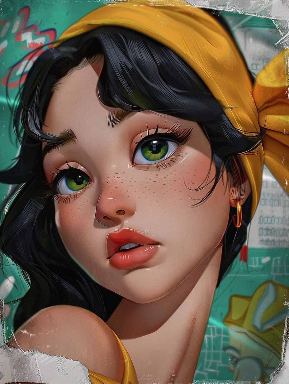 Ethereal Gaze in Digital Pastel