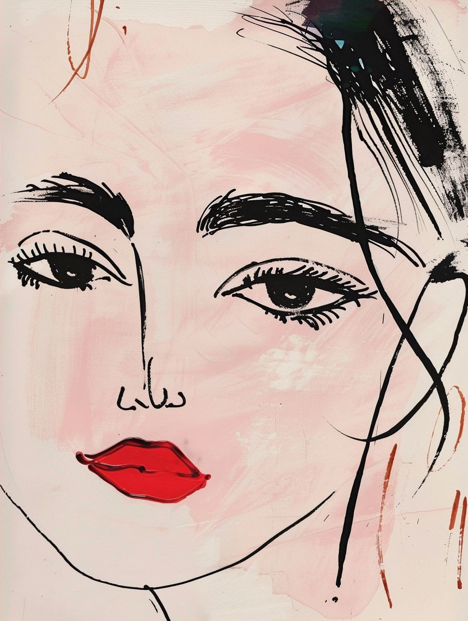 Minimalist Ink Portrait of Elegance