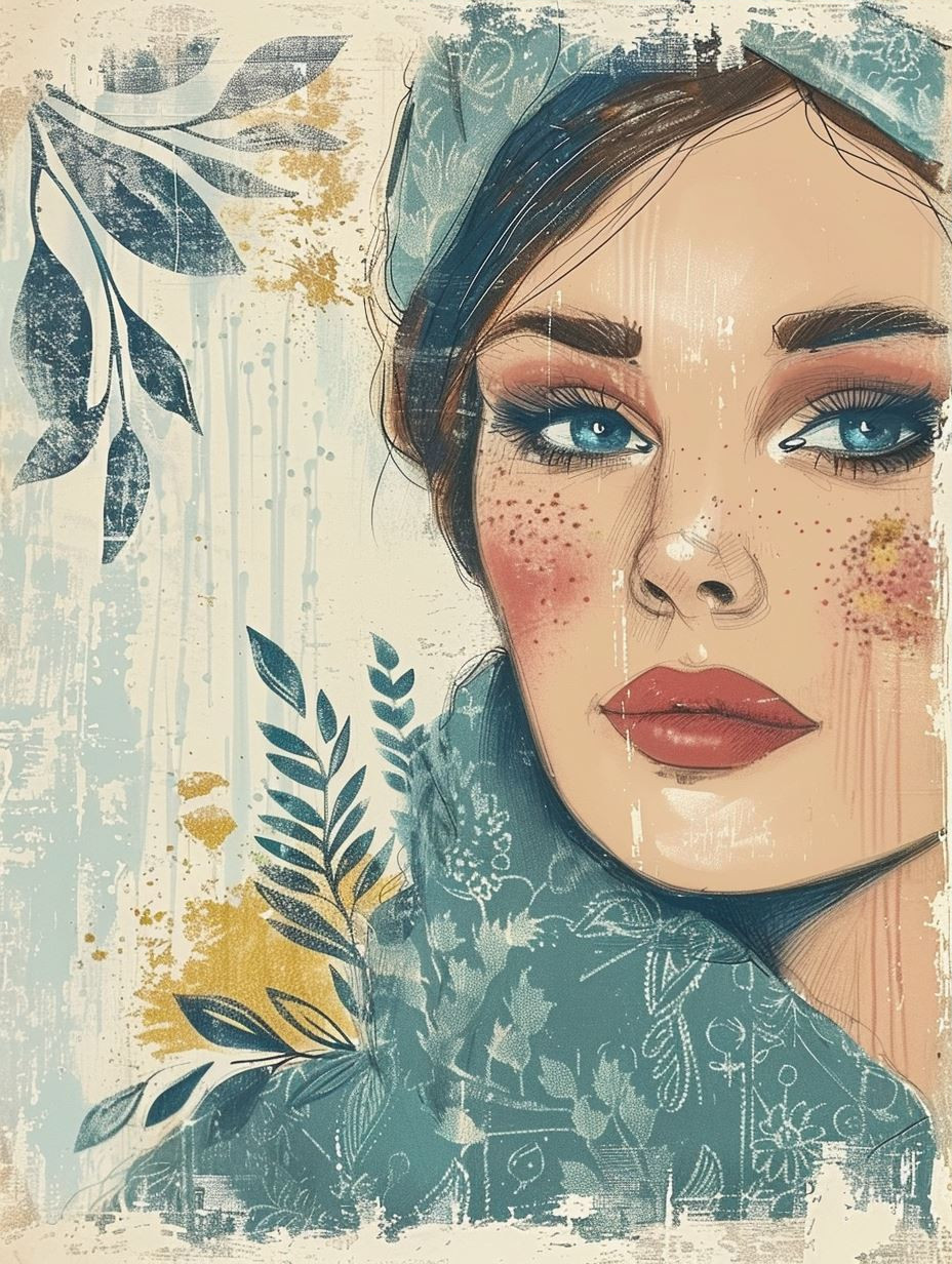 Azure Veil Ethereal Portrait