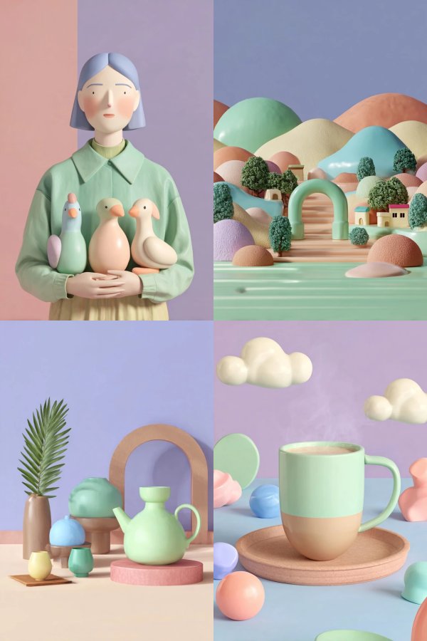 Pastel Dream Sculptures