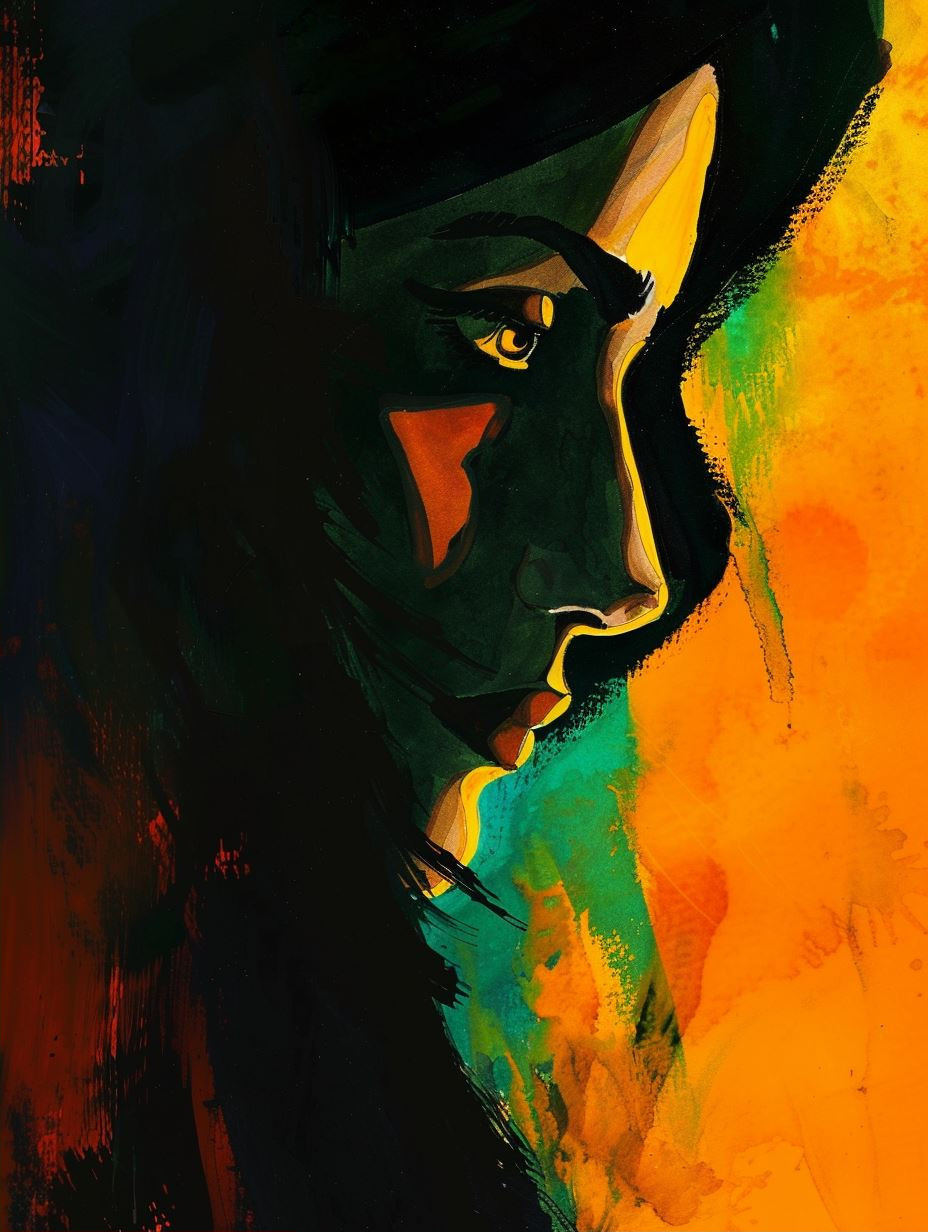 Chromatic Shadow Portrait