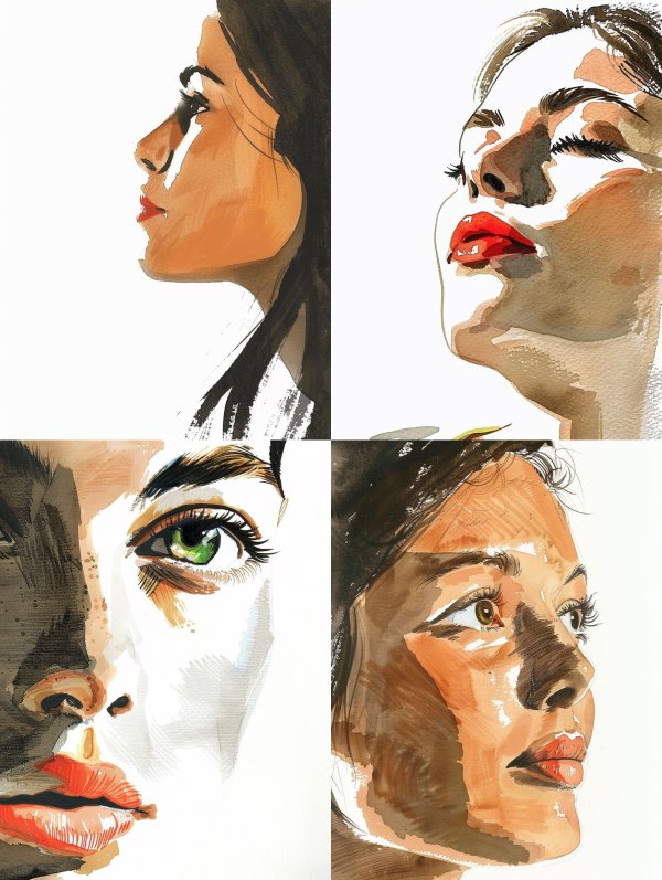 Minimalist Ink Portrait Study