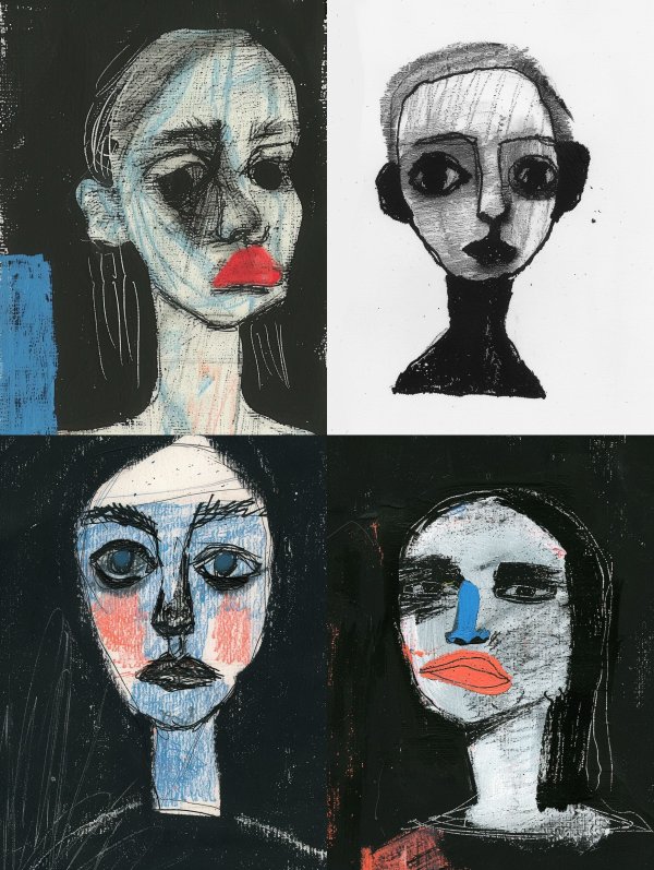 Melancholy in Mixed Media