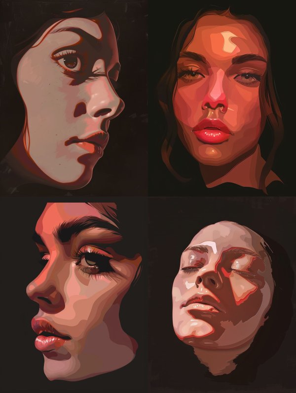 Crimson Noir Portrait