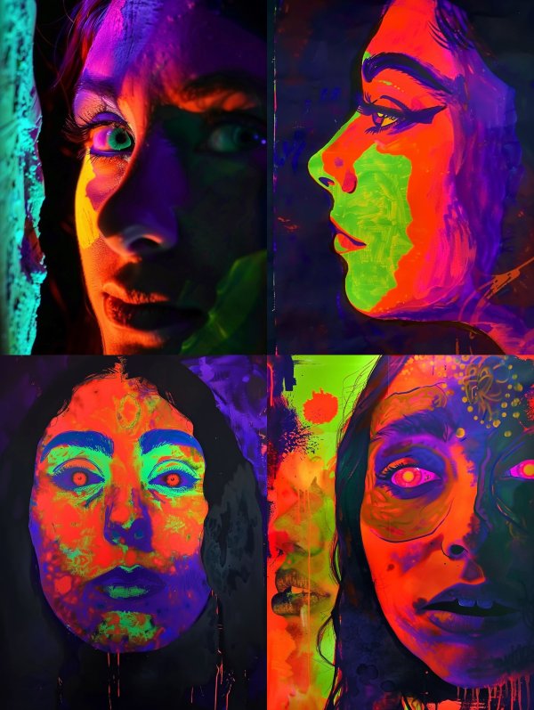 Neon Prism Portrait