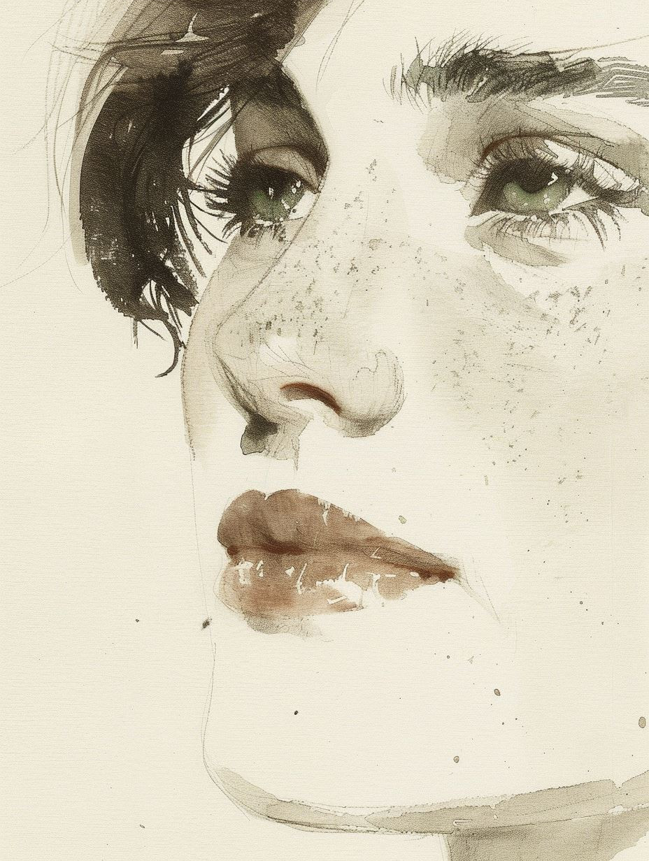 Ethereal Charcoal Portrait Study