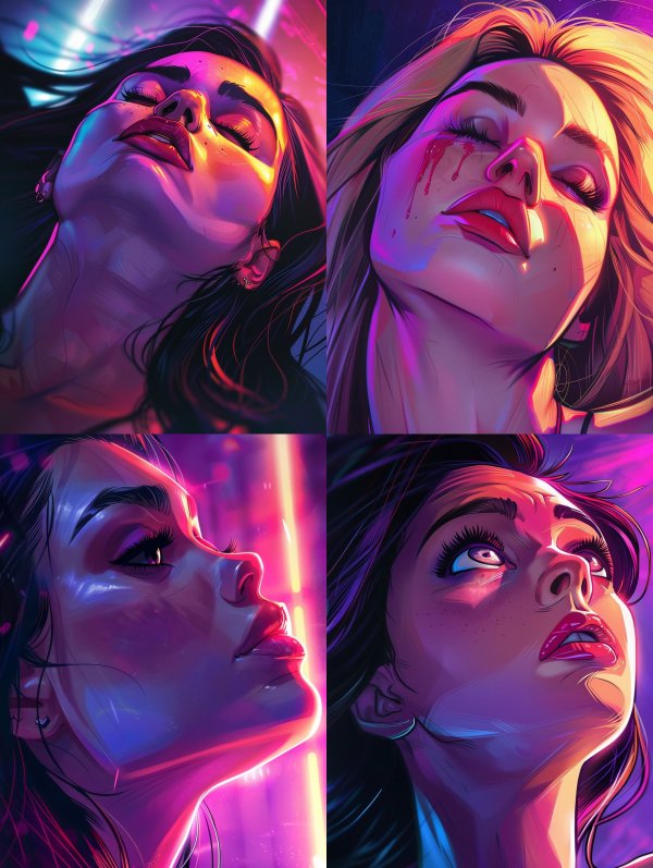 Neon Dreams Cyberpunk Portrait