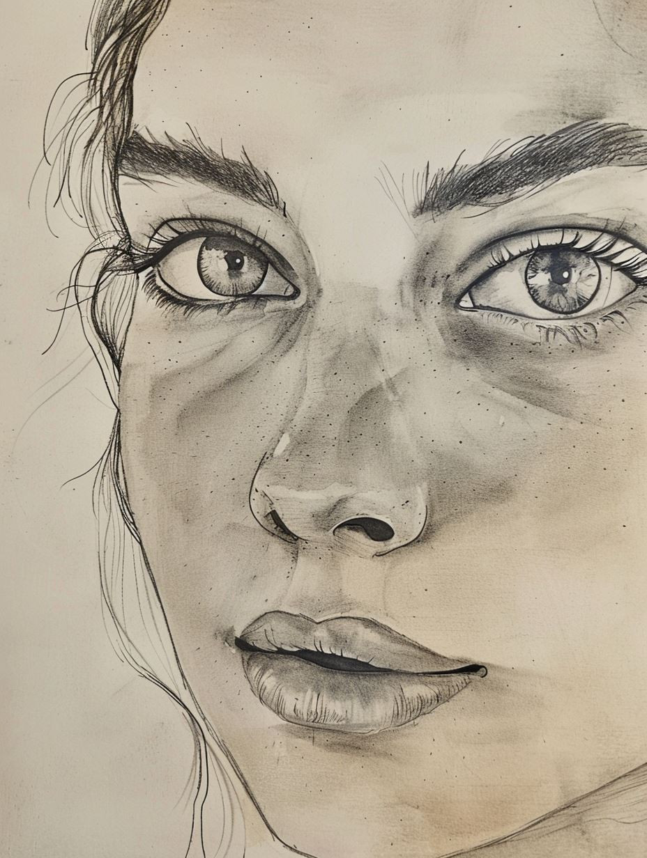 Ethereal Charcoal Portrait Study