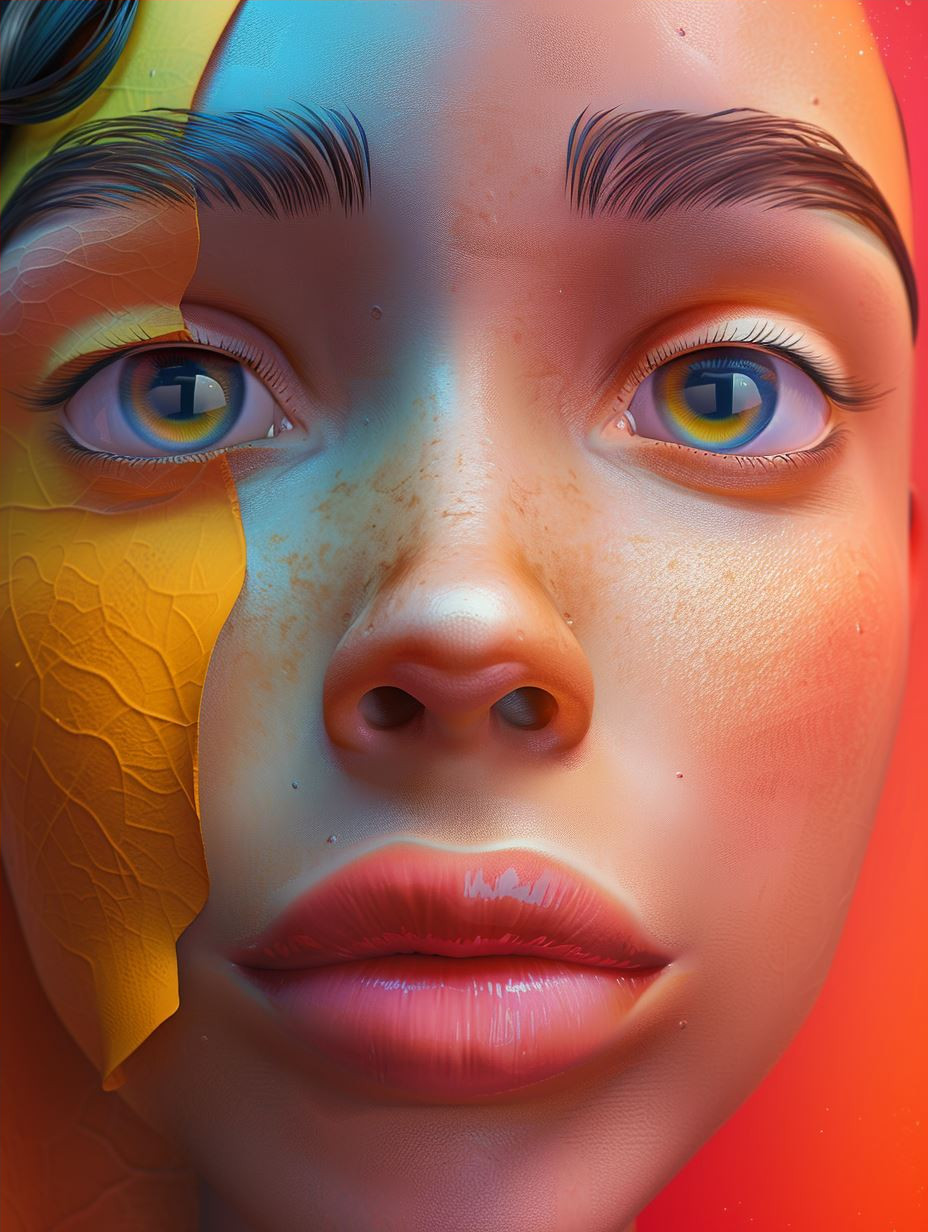 Ethereal Glow Digital Portrait