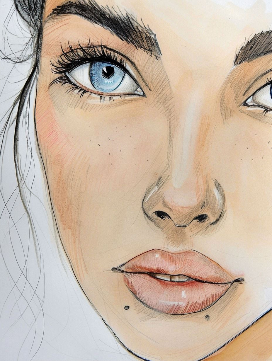 Ethereal Watercolor Portrait Study