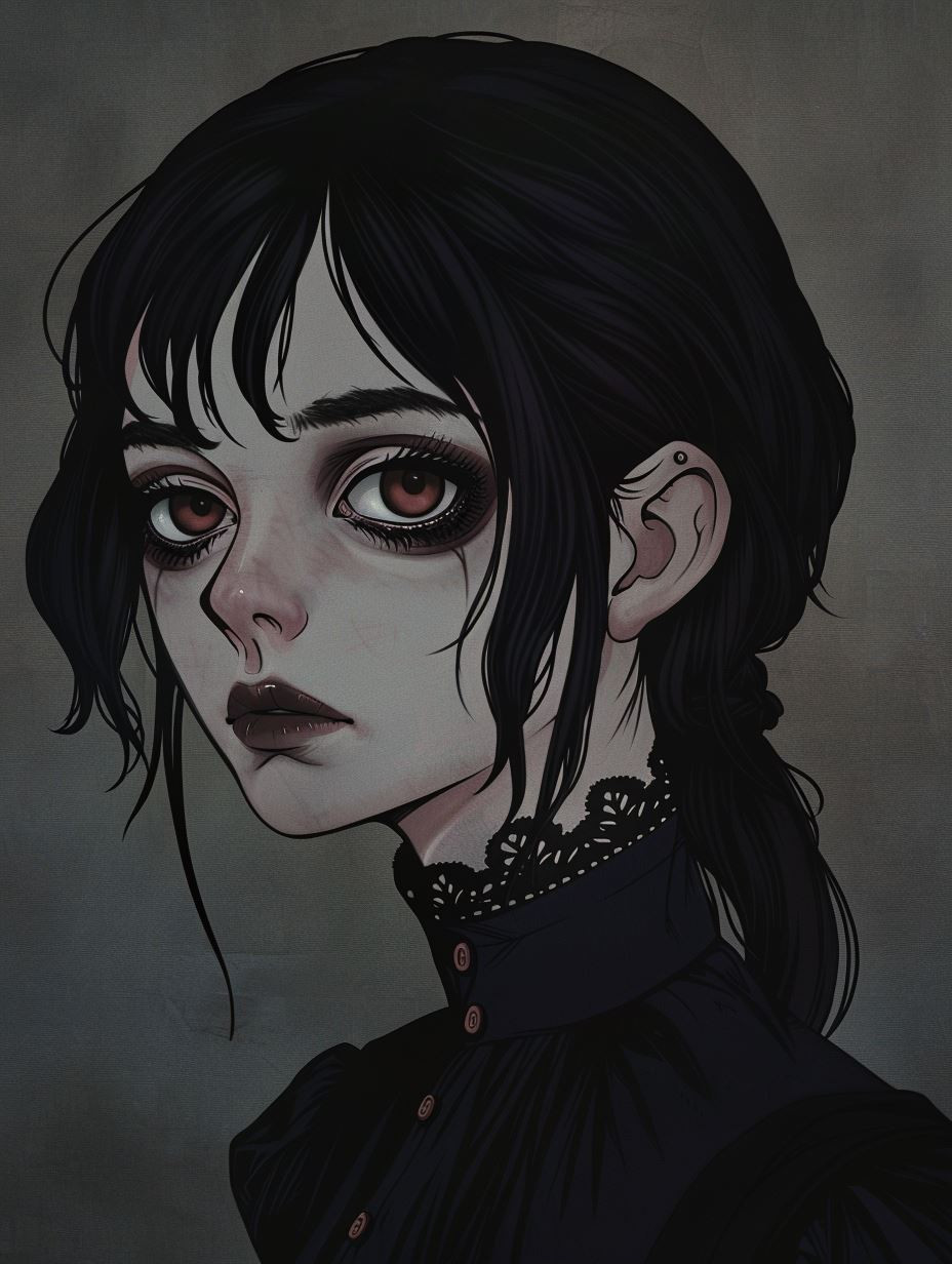 Melancholy Gothic Portrait Study