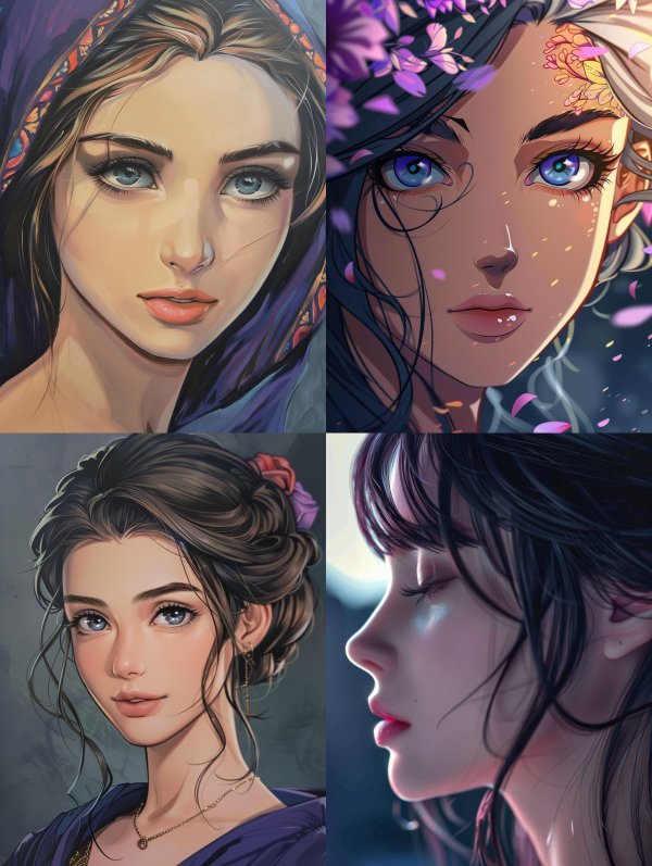 Ethereal Gaze in Purple Silk