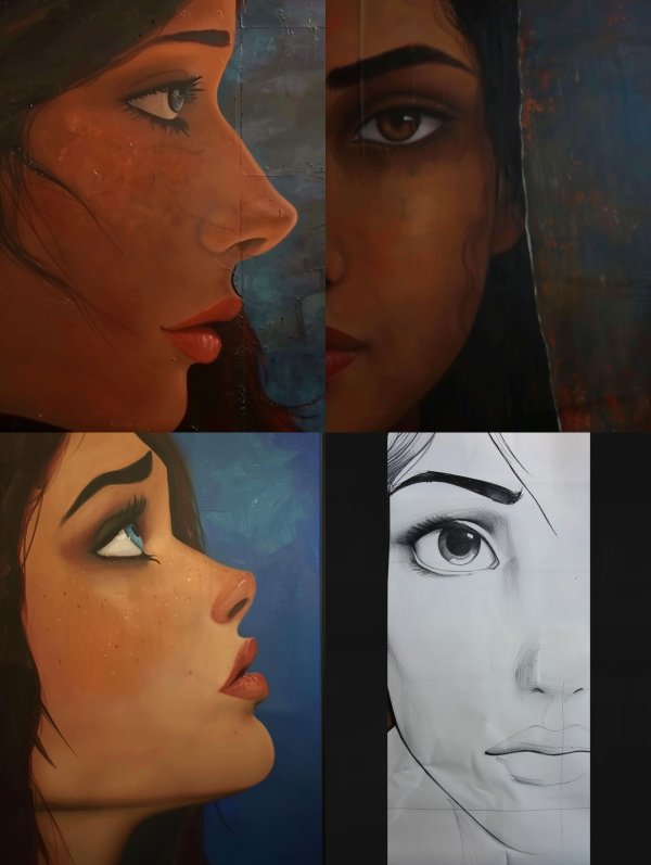Soulful Gazes in Painted Portraits