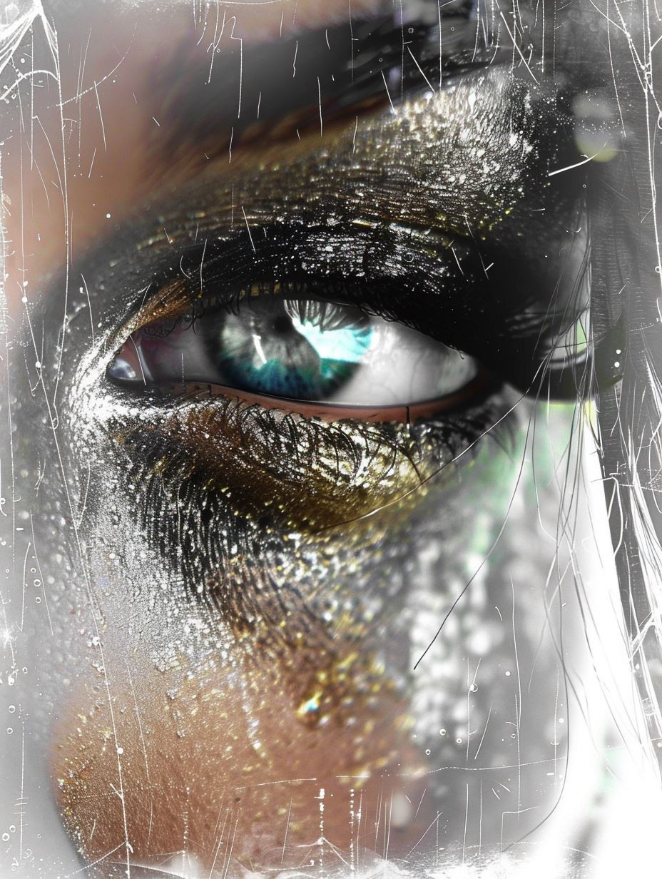 Glittering Gaze Through Frozen Glass