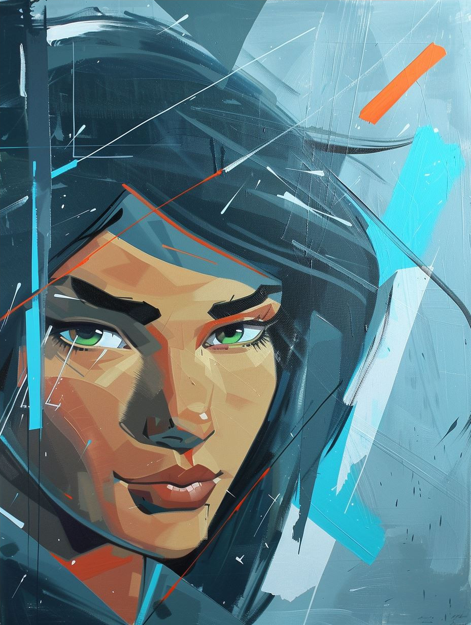 Neon Soul Cybernetic Portrait