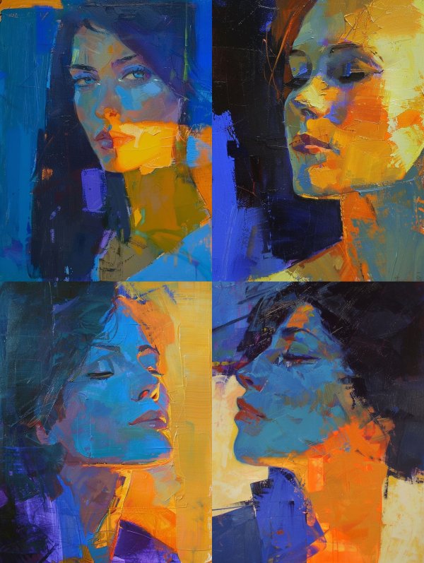 Electric Azure Portrait Study
