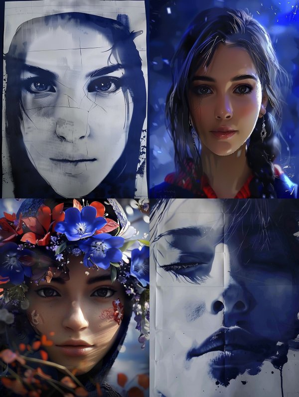 Cobalt Blueprint Portrait