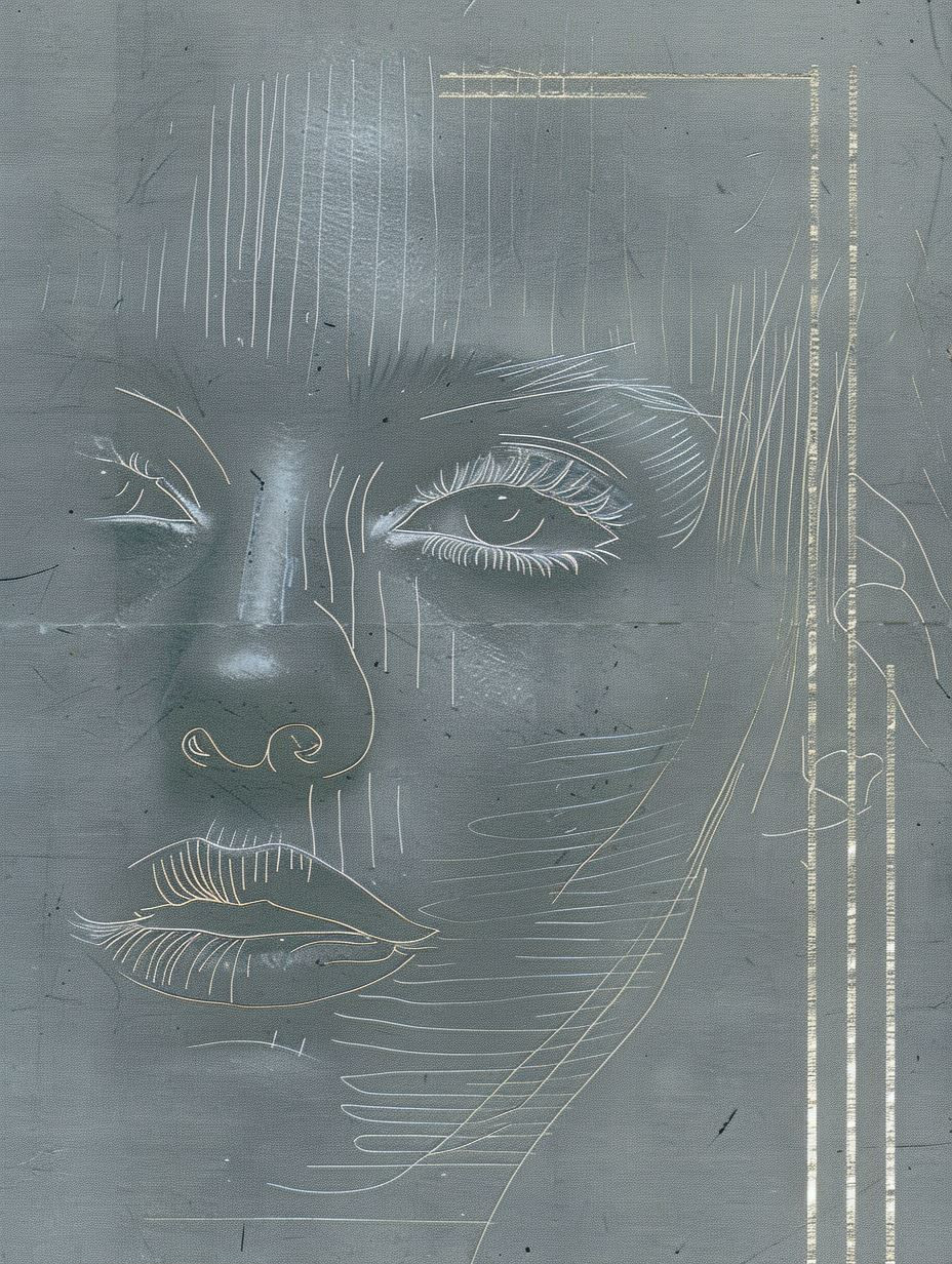 Ethereal Digital Fragment Portrait