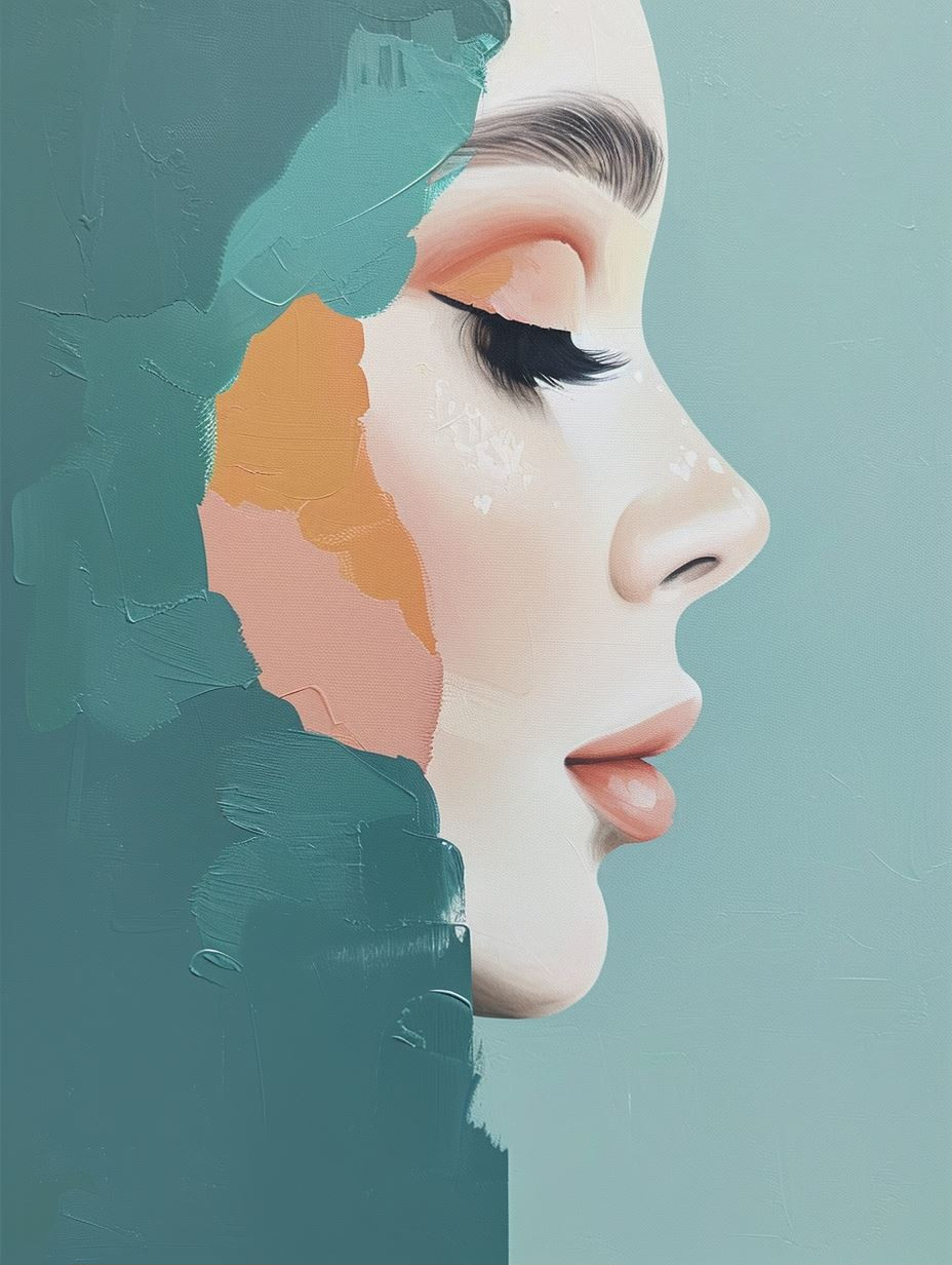 Fragmented Ethereal Portrait Study
