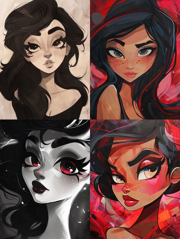 Noir Stylized Digital Portrait