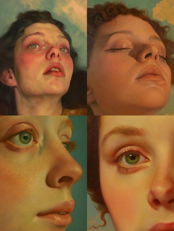 Ethereal Gaze Under Pastel Skies