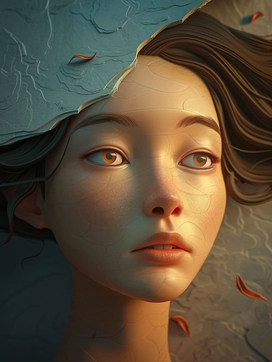 Ethereal Gaze in Golden Light
