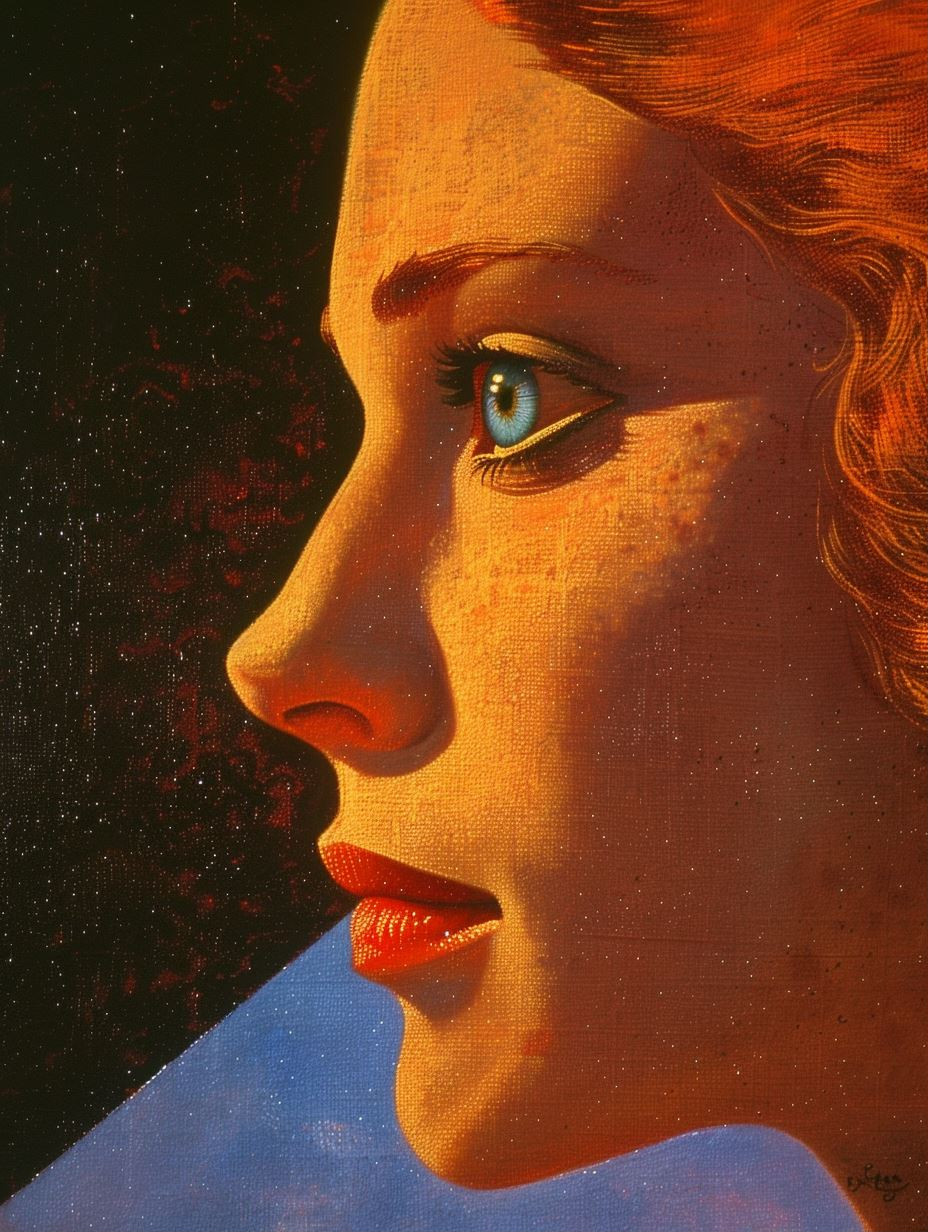 Celestial Gaze in Golden Light