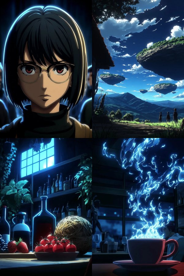 Neon Noir Anime Gaze