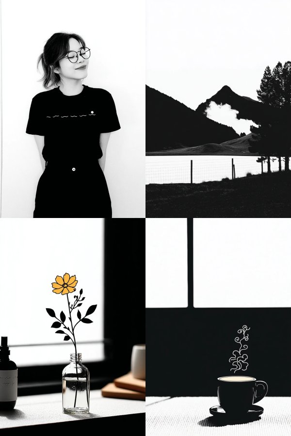 Monochrome Minimalist Muse