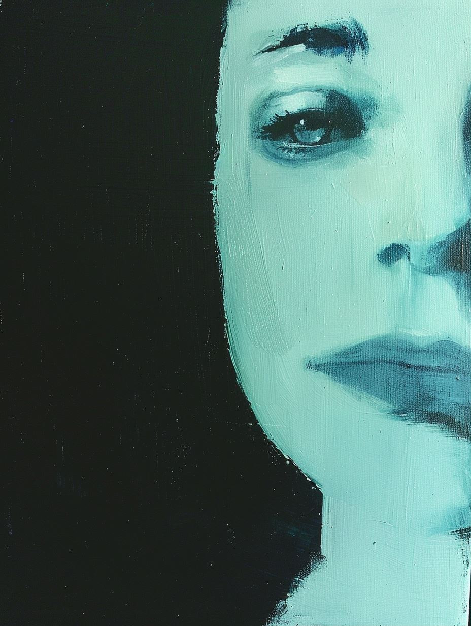 Ethereal Teal Portrait Study