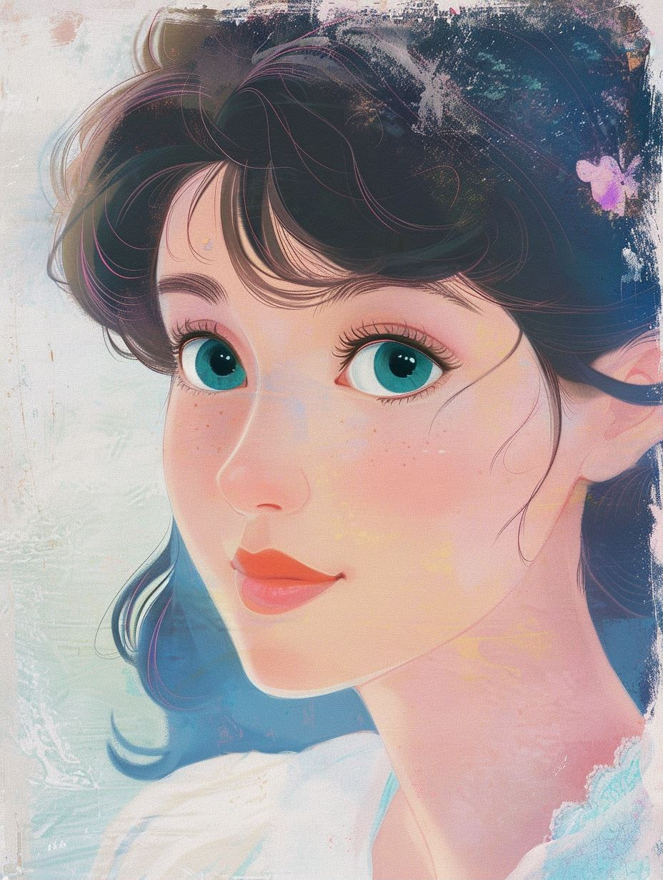 Ethereal Dreamy Anime Portrait