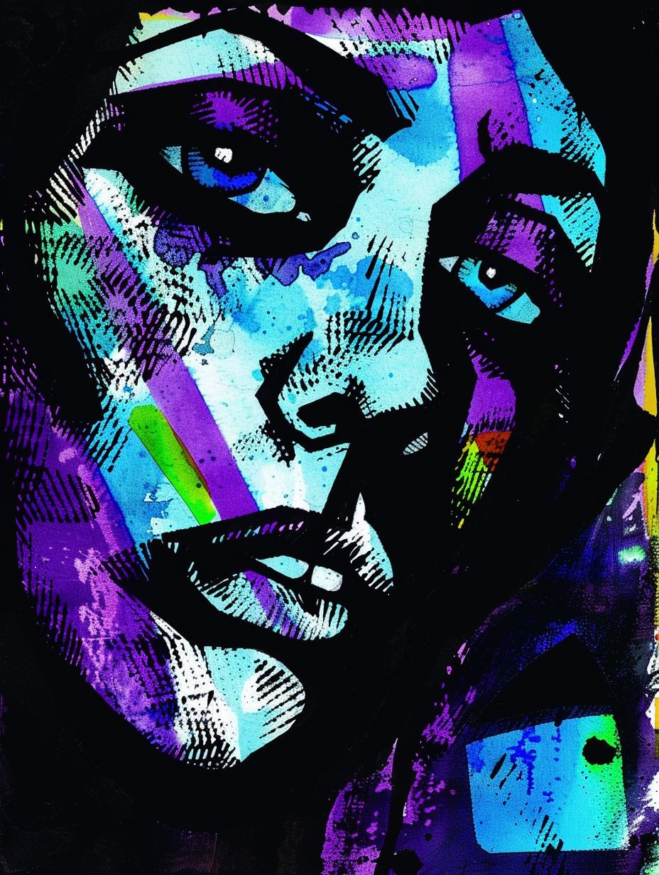 Neon Psyche Portrait
