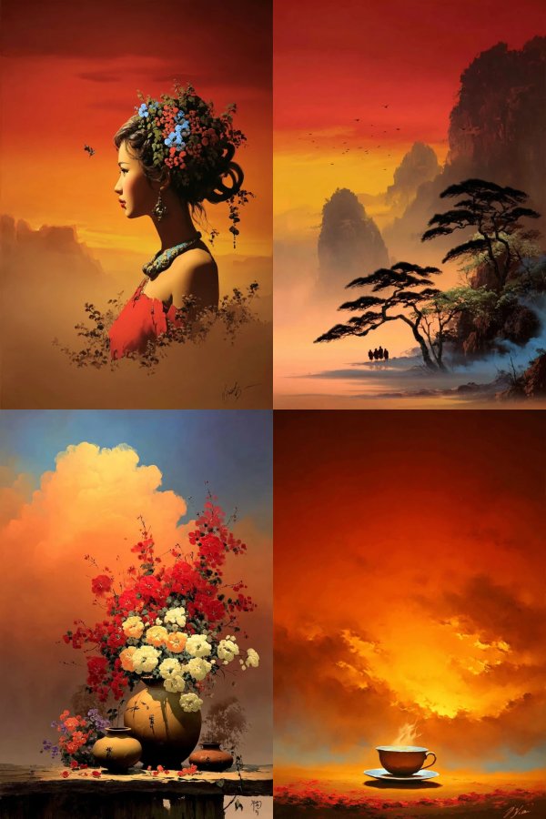 Crimson Sunset Serenity