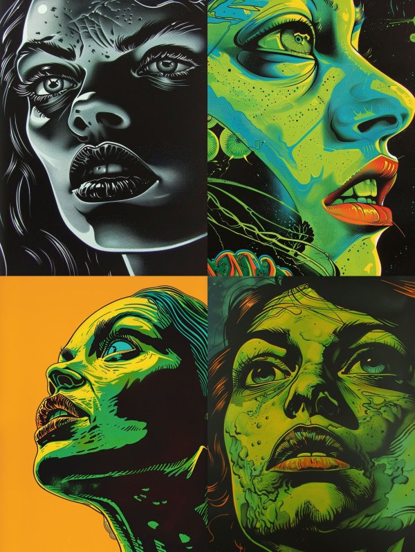 Noir Gothic Comic Portrait