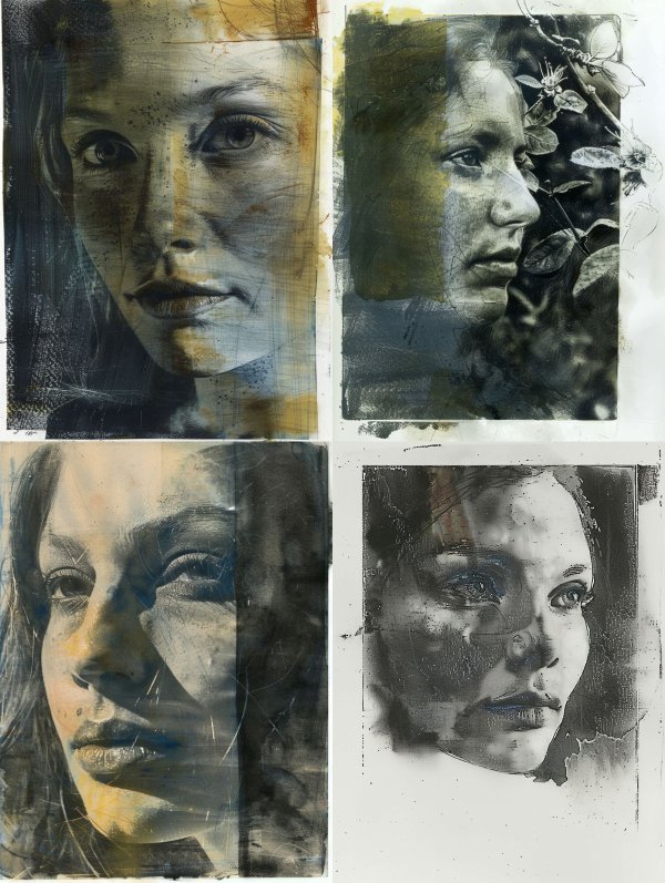 Ethereal Fragmented Portrait Study