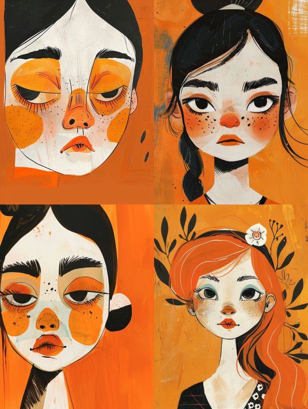 Abstract Expressionist Portrait Study