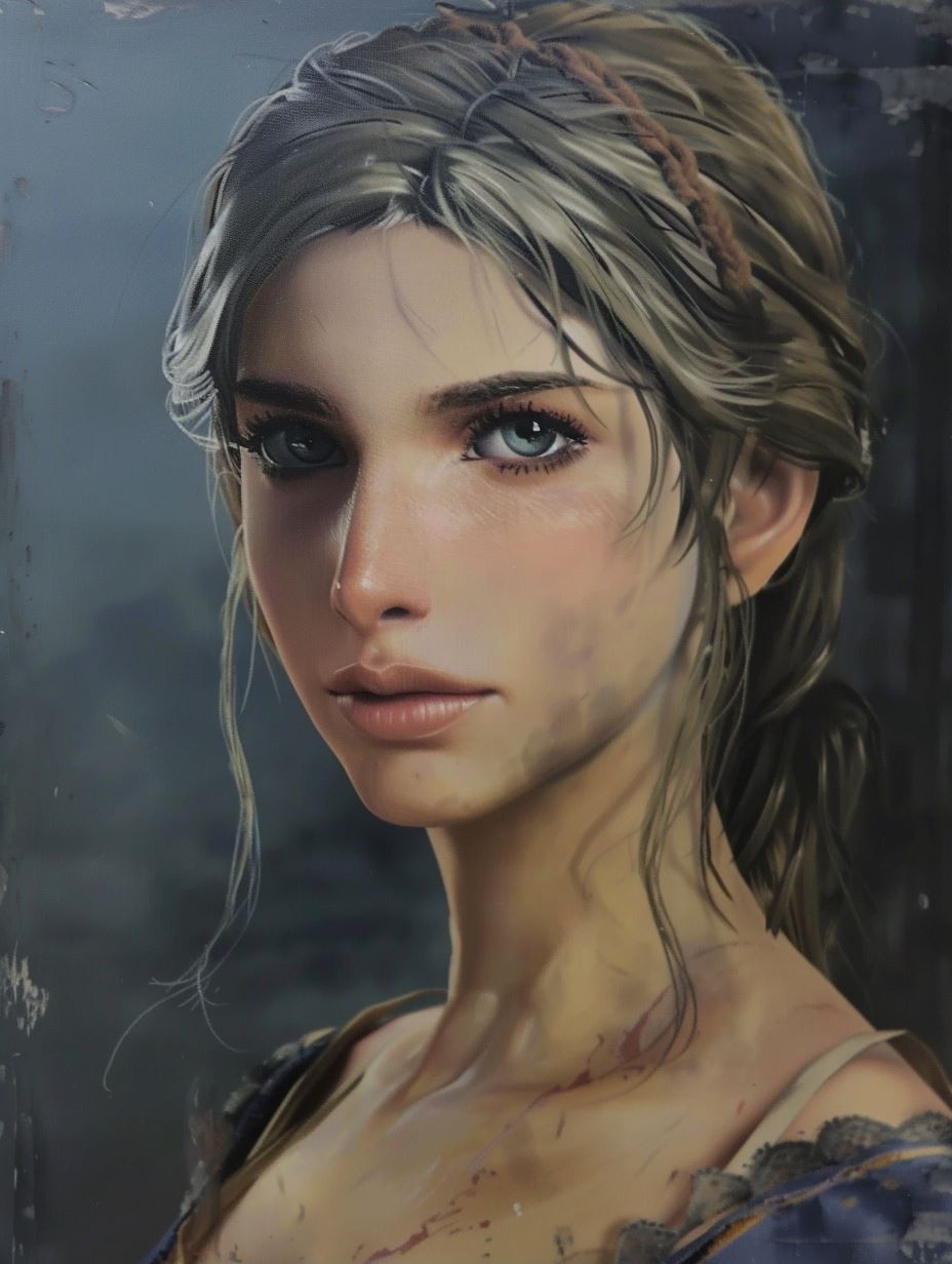 Ethereal Gaze of Dusty Elegance