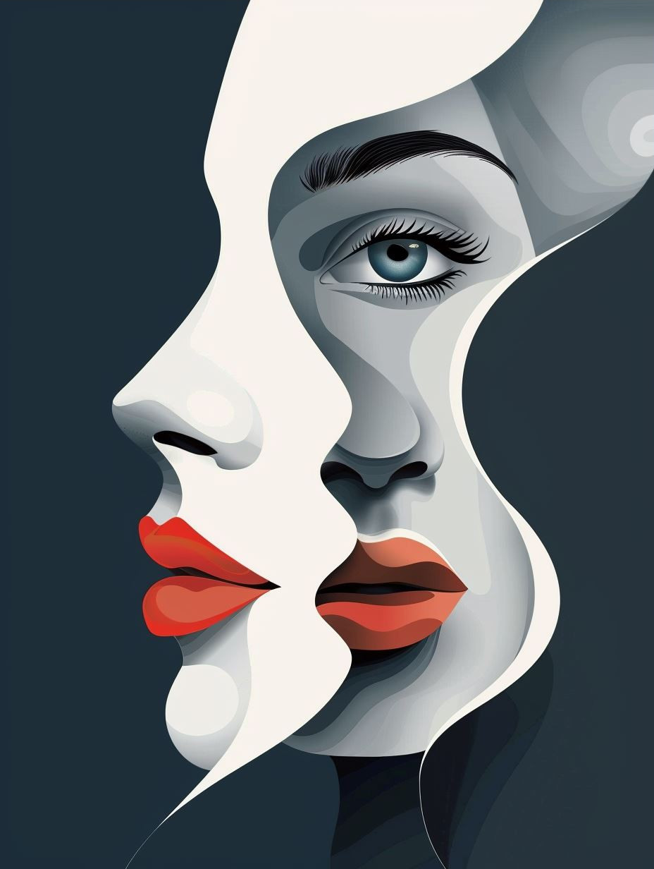 Fragmented Ethereal Digital Portrait