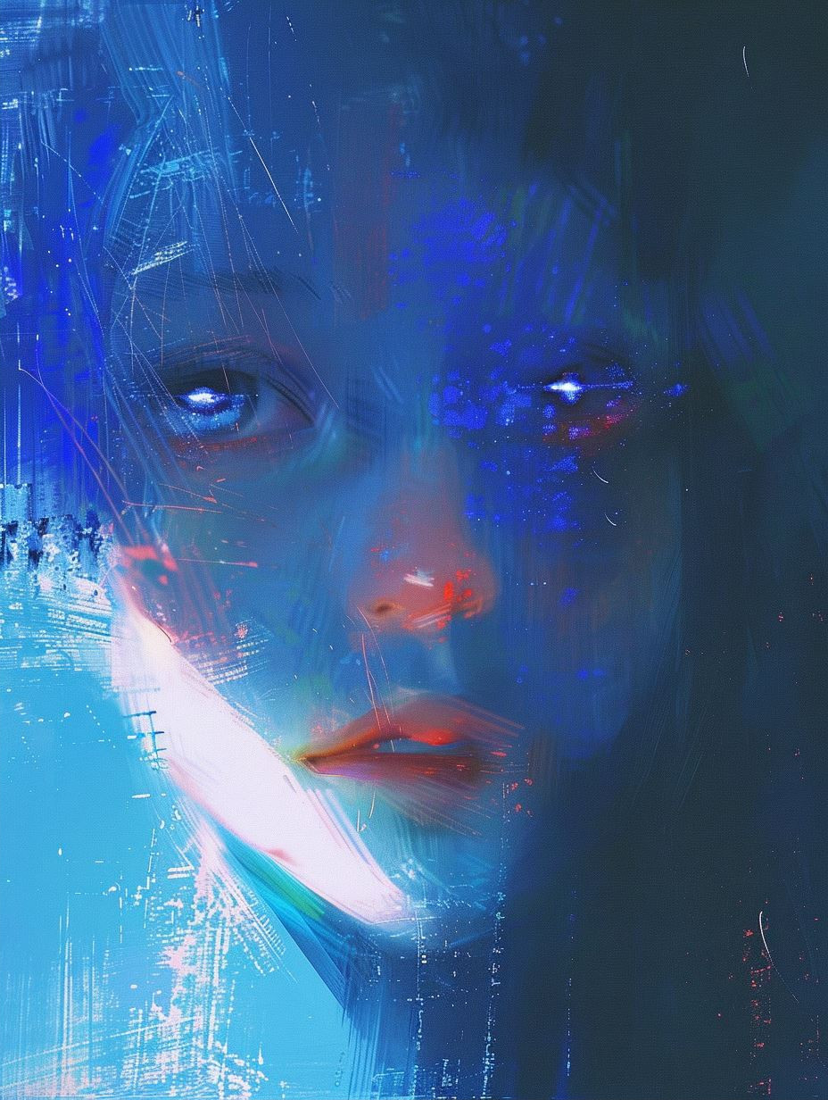 Ethereal Blue Digital Fragment