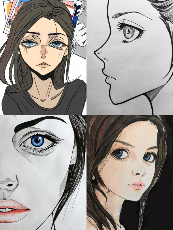 Melancholic Modern Anime Portrait