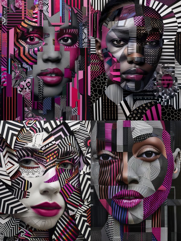 Neon Geometric Mosaic