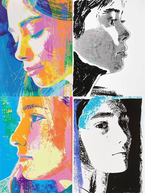Neon Prism Portrait